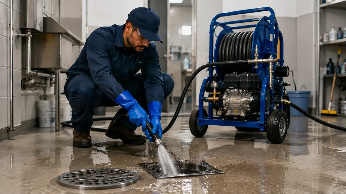 Floor Drain Hydro Jet Cleaning in Marina