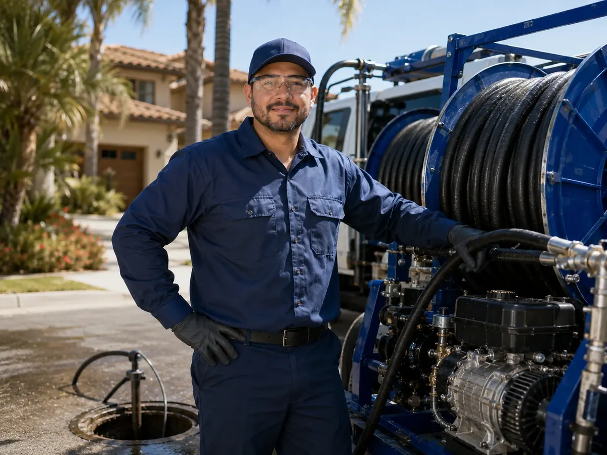 Hydro jet sewer cleaning in Marina