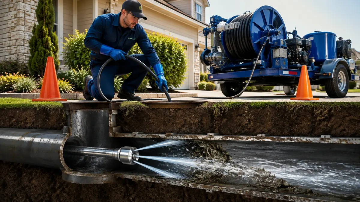 Main Sewer Line Hydro Jet Cleaning in Marina