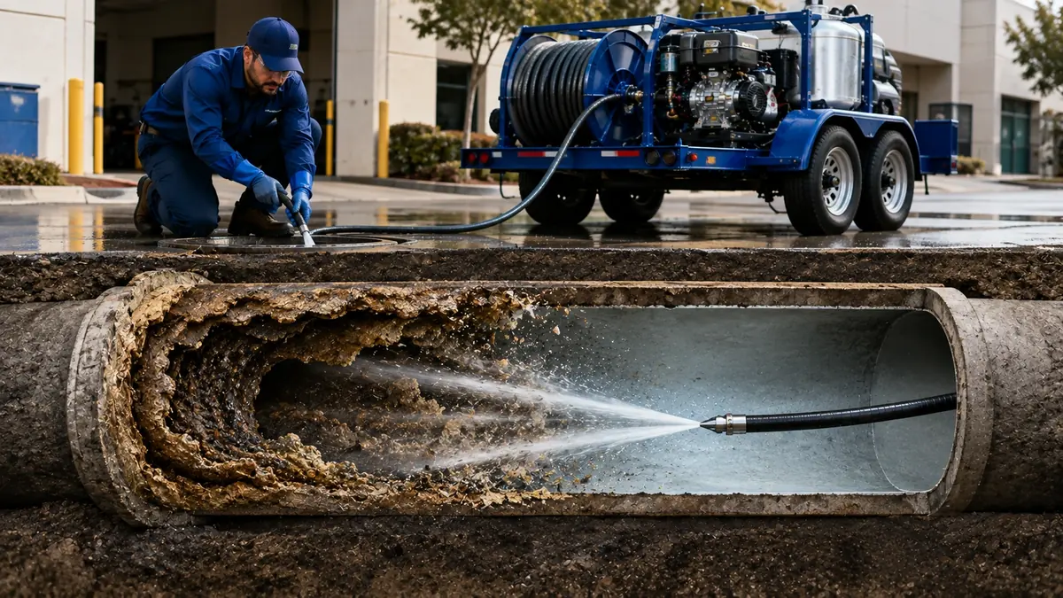 Sewer Pipe Descaling in Marina